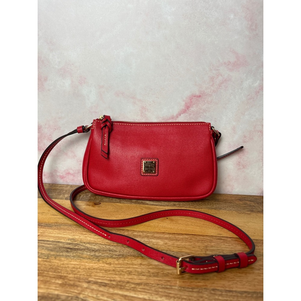 Dooney & Bourke Red Lexi Convertible Crossbody Saffiano Leather